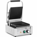 Grill kontaktowy elektryczny ryflowany 23 x 22 cm 1800 W