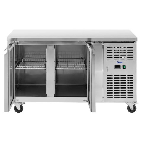 Stół chłodniczy gastronomiczny na kółkach 2 komory 260 l 136x70x85 cm
