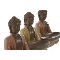 Figurka Dekoracyjna Home ESPRIT Pomarańczowy Koral Limonka Żywica Budda Orientalny 19,5 x 16 x 25,5 cm (3 Sztuk)