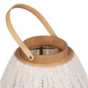 Lampa Beżowy Naturalny Bambus Szkło 40 x 40 x 83 cm