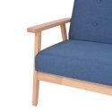 VidaXL 2-osobowa sofa tapicerowana, niebieska