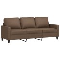 VidaXL 3-osobowa sofa z podnóżkiem, brązowy, 180 cm, tkaniną