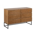 Komoda MARIGNI Czarny Naturalny Żelazo Drewno MDF 118 x 42 x 77 cm