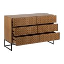 Komoda MARIGNI Czarny Naturalny Żelazo Drewno MDF 118 x 42 x 77 cm