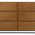 Komoda MARIGNI Czarny Naturalny Żelazo Drewno MDF 118 x 42 x 77 cm