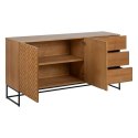 Kredens MARIGNI Czarny Naturalny Żelazo Drewno MDF 160 x 42,5 x 79 cm