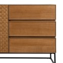 Kredens MARIGNI Czarny Naturalny Żelazo Drewno MDF 160 x 42,5 x 79 cm