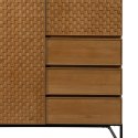 Kredens MARIGNI Czarny Naturalny Żelazo Drewno MDF 98,5 x 55 x 199,5 cm