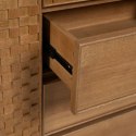 Kredens MARIGNI Czarny Naturalny Żelazo Drewno MDF 98,5 x 55 x 199,5 cm