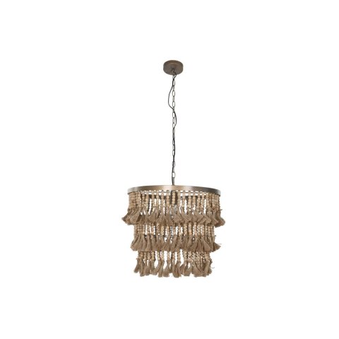 Lampa Sufitowa Home ESPRIT Brązowy Naturalny Drewno Metal 50 W 53 x 53 x 123 cm