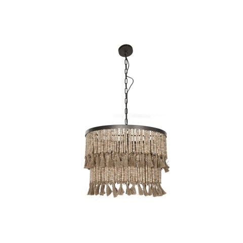 Lampa Sufitowa Home ESPRIT Brązowy Naturalny Drewno Metal 50 W 61 x 61 x 117 cm