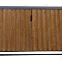 Kredens ORLEANS Czarny Naturalny Żelazo Drewno MDF 204 x 40 x 81,5 cm