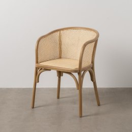 Krzesło do Jadalni Naturalny Drewno Rattan 56 X 58 X 77 CM