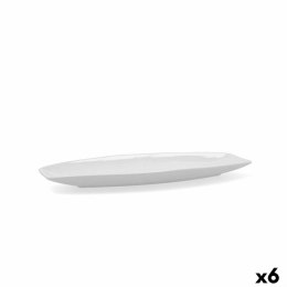 Półmisek Kuchenny Quid Gastro Biały Ceramika 35,5 x 15,8 x 2,8 cm (6 Sztuk) (Pack 6x)