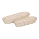 Taca Biały Bambus Rattan 44 x 17 x 7 cm (2 Sztuk)