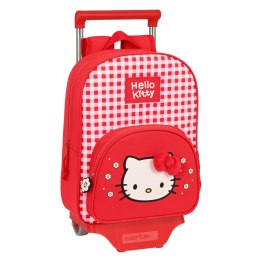 Torba szkolna z kółkami Hello Kitty Spring Czerwony (26 x 34 x 11 cm)