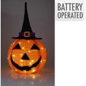 DYNIA DEKORACYJNA Z KAPELUSZEM 68CM HALLOWEEN 30LED