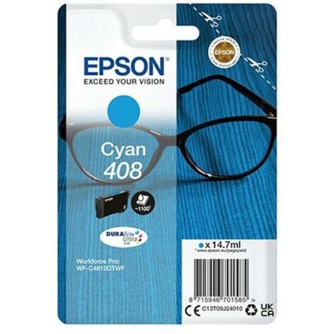 Oryginalny Wkład Atramentowy Epson 408 Czarny Turkusowy