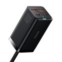 Szybka uniwersalna ładowarka sieciowa GaN 2x USB-C 2x USB 100W QC 4.0+ AFC czarny