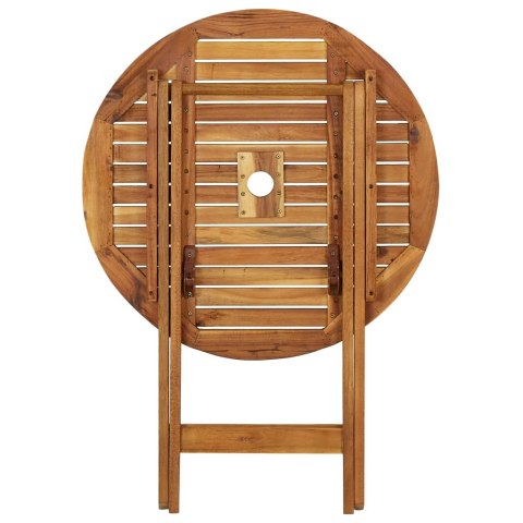 Składany stół ogrodowy, 70 cm, lite drewno akacjowe