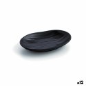 Tacka do przekąsek Quid A'bordo Czarny Plastikowy Ø 18 cm (12 Sztuk) (Pack 12x)