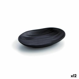 Tacka do przekąsek Quid A'bordo Czarny Plastikowy Ø 18 cm (12 Sztuk) (Pack 12x)