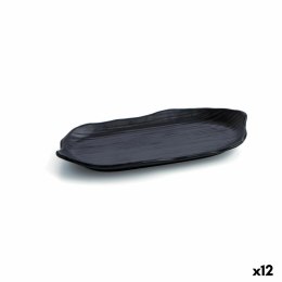 Tacka do przekąsek Quid A'bordo Czarny Plastikowy Ø 29 cm (12 Sztuk) (Pack 12x)