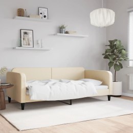 VidaXL Sofa z funkcją spania, kremowa, 100x200 cm, obita tkaniną