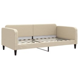 VidaXL Sofa z funkcją spania, kremowa, 100x200 cm, obita tkaniną