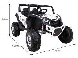 Buggy UTV-MX na akumulator dla dzieci Biały + Napęd 4x4 + Pilot + Audio LED + Schowek + EVA + Wolny Start