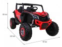 Buggy UTV-MX na akumulator dla dzieci Czerwony + Napęd 4x4 + Pilot + Audio LED + Schowek + EVA + Wolny Start