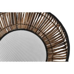 Zestaw garnków DKD Home Decor Czarny Naturalny Metal Rattan Kwadratowy Bali 50 x 50 x 25,4 cm (2 Sztuk)