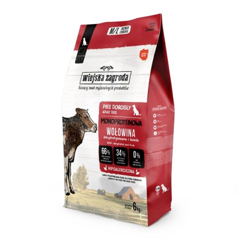 Karma WIEJSKA ZAGRODA Monoprotein Beef Wołowina 6 Kg