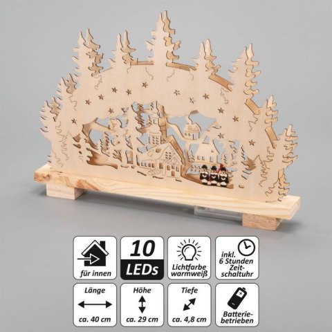 Nexos Świąteczny łuk świetlny, 10 diod LED, ciepła biel, bat