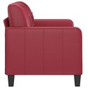 VidaXL 2-osobowa sofa, winna czerwień, 120 cm, sztuczna skóra