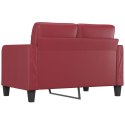 VidaXL 2-osobowa sofa, winna czerwień, 120 cm, sztuczna skóra