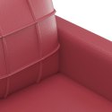 VidaXL 2-osobowa sofa, winna czerwień, 120 cm, sztuczna skóra