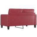 VidaXL 2-osobowa sofa, winna czerwień, 140 cm, sztuczna skóra