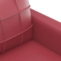 VidaXL 2-osobowa sofa, winna czerwień, 140 cm, sztuczna skóra