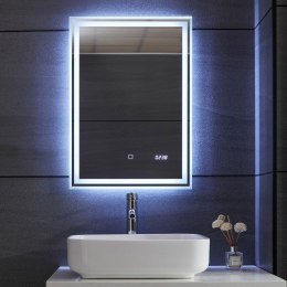 Aquamarin Lustro łazienkowe z oświetleniem LED 18 W, 50x70cm