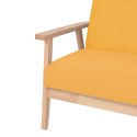 VidaXL 3-osobowa sofa tapicerowana, żółta