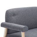 VidaXL Sofa 2-osobowa tapicerowana materiałem, ciemnoszara