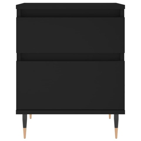 Szafki nocne, 2 szt., czarne, 40x35x50 cm