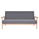 VidaXL 3 osobowa sofa tapicerowana, ciemnoszara