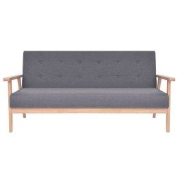 VidaXL 3 osobowa sofa tapicerowana, ciemnoszara