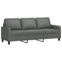 VidaXL 3-osobowa sofa z podnóżkiem, ciemnoszary, 180 cm, tkaniną