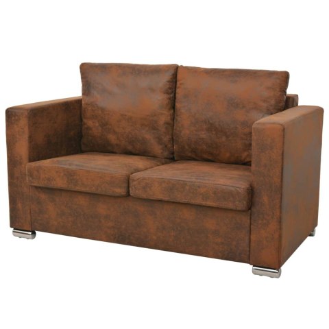 VidaXL Sofa 2-osobowa, 137 x 73 x 82 cm, sztuczny zamsz