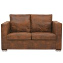 VidaXL Sofa 2-osobowa, 137 x 73 x 82 cm, sztuczny zamsz