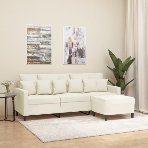 VidaXL Sofa 3-osobowa, kremowa, 180 cm, tapicerowana aksamit