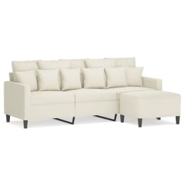 VidaXL Sofa 3-osobowa, kremowa, 180 cm, tapicerowana aksamit